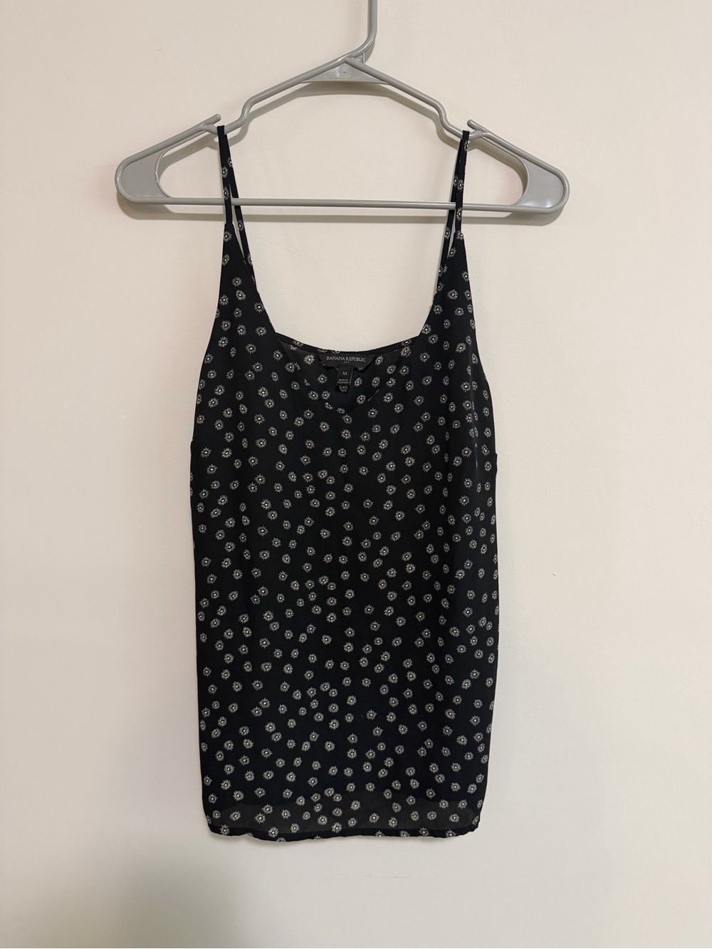 Banana Republic Black Floral Print Tank